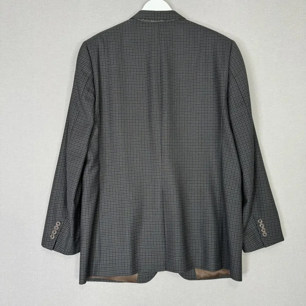 Jack Victor Vince SPJ Blazer Mens 44L Blue Gingham Check Wool Sport Coat Preppy